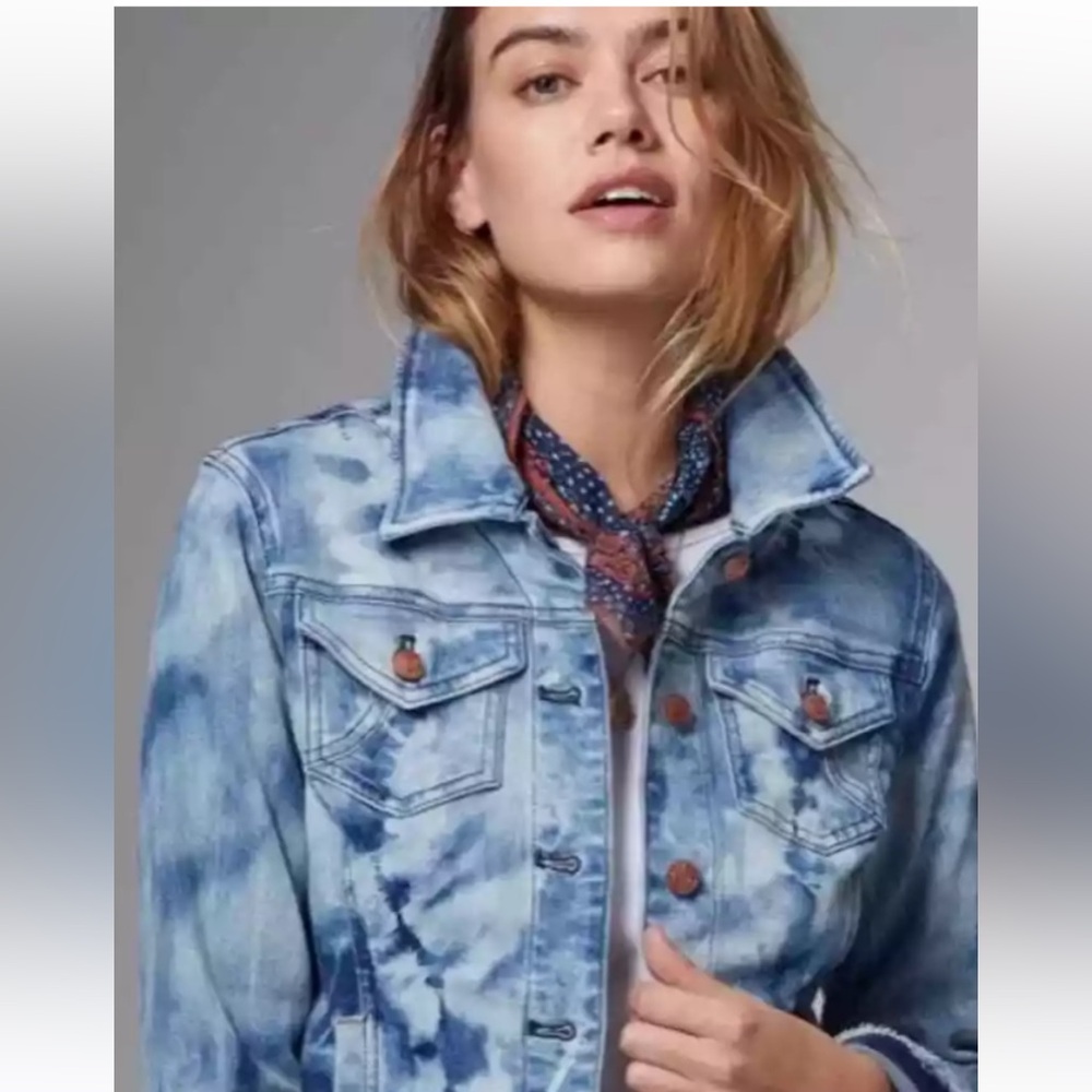 ANTHROPOLOGIE- pilcro dyed denim jacket sz XS